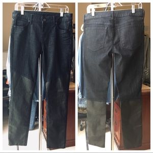 RICH AND SKINNY JEANS!  Coated Black Sz 28  NWOT